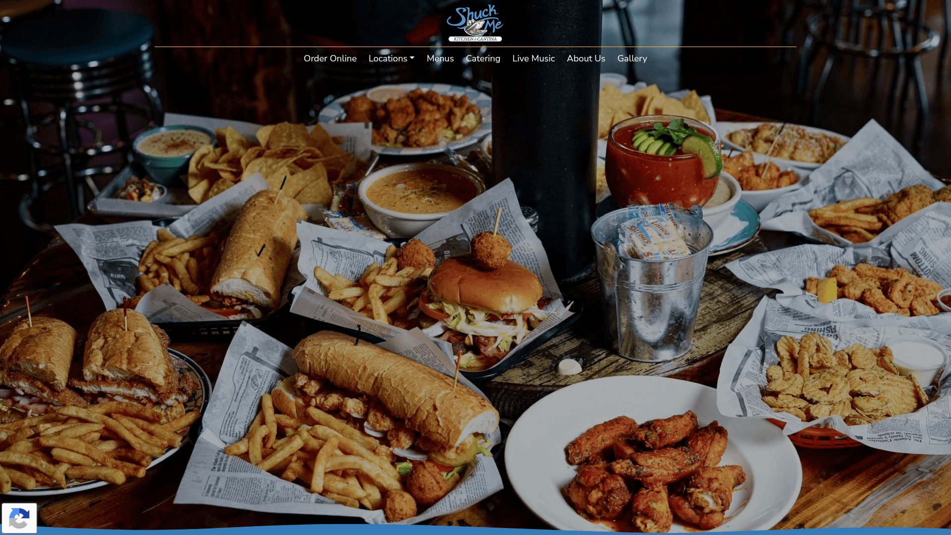 Oysters, fried seafood, and fajitas