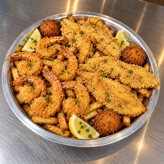 4 Catfish & 8 Shrimp.