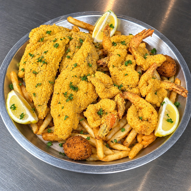 4 Catfish & 8 Shrimp.